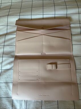 Blush Pink Leather Document Sleeve